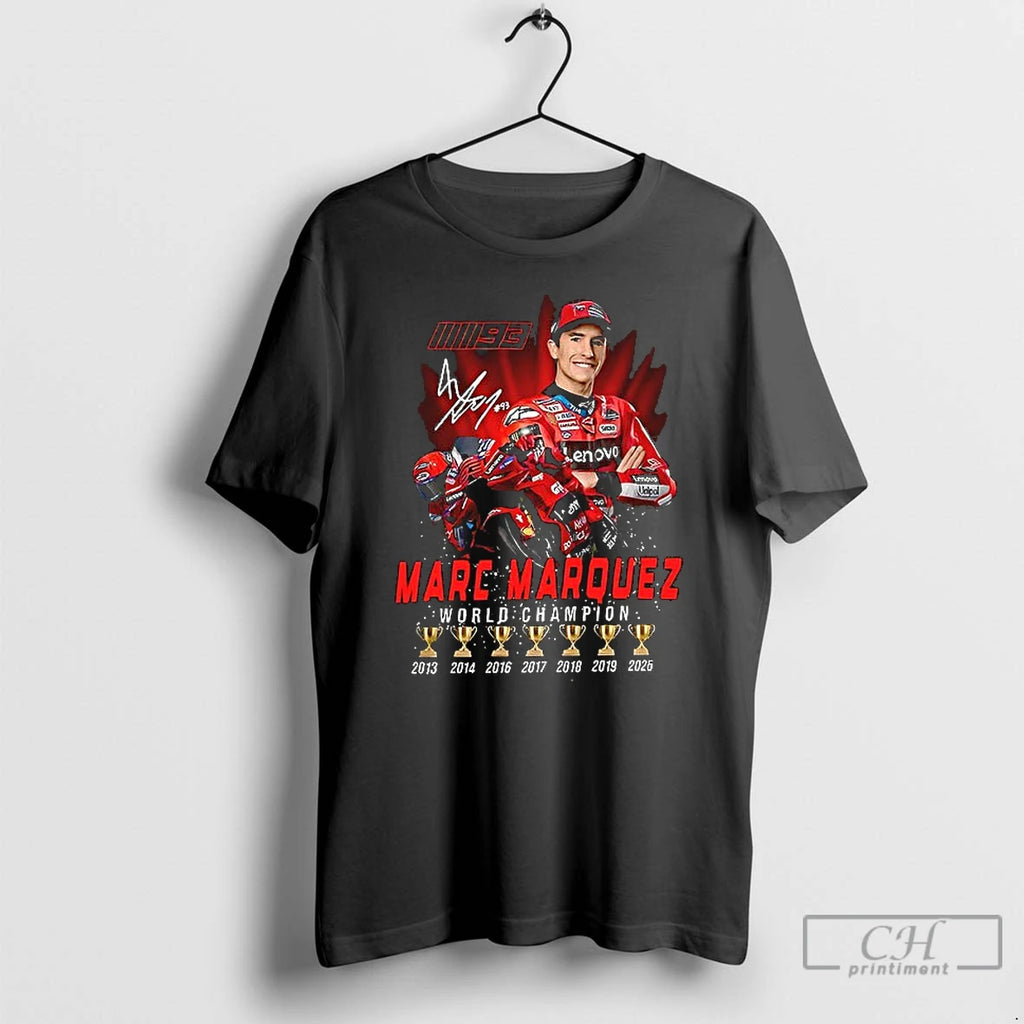 Premium Marc Marquez Motogp World Champion Signature Ceramic Ceramic And Classic Dad Cap T Shirts