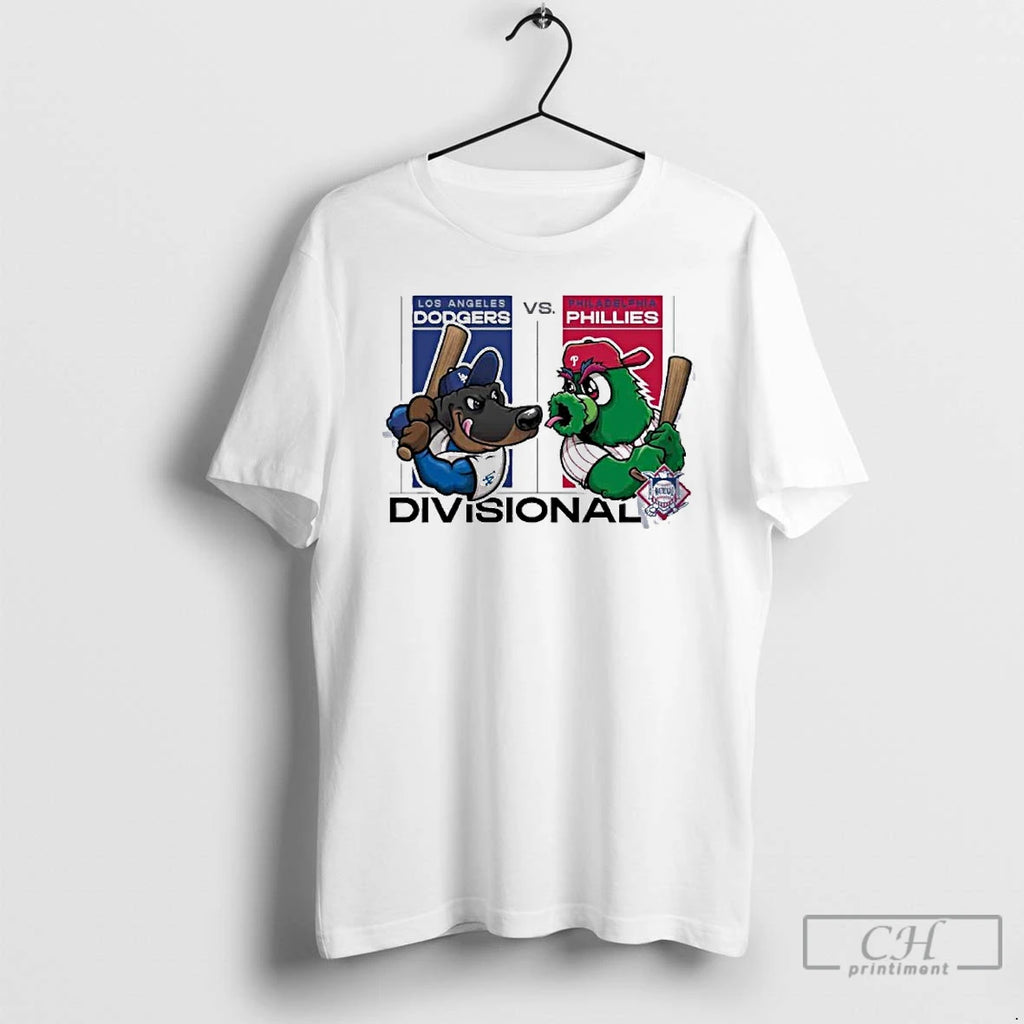 Premium Mascot Dodgers Vs Phillies 2025 Nlds Matchup T Shirts