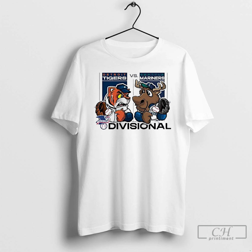 Premium Mascot Tigers Vs Mariners 2025 Alds Matchup T Shirts