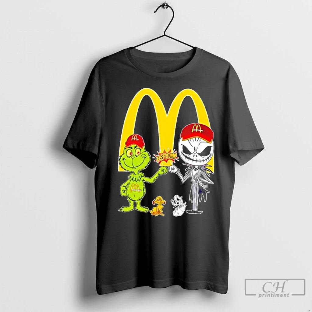 Premium Mcdonalds X Grinch And Jack Skellington Fist Bump Uniwilling Friends