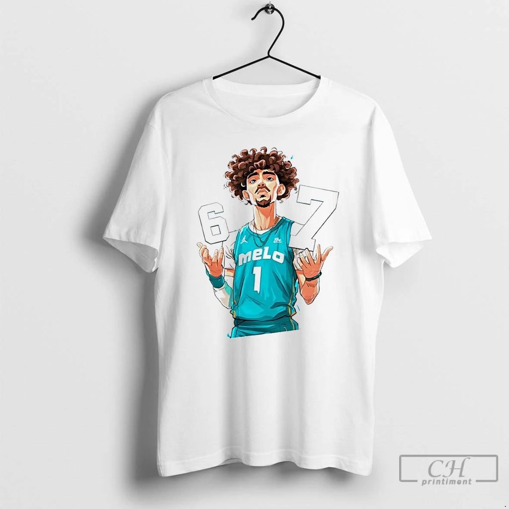 Premium Melo Six Seven 67 Lamelo Ball Caricature T Shirts