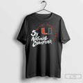 Premium Miami Football Five Time National Champions