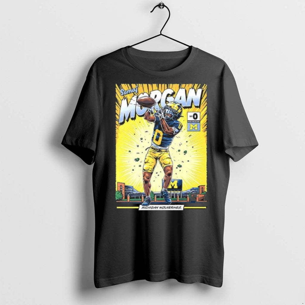 Premium Michigan Wolverines 0 Semaj Morgan Student Comic T Shirts