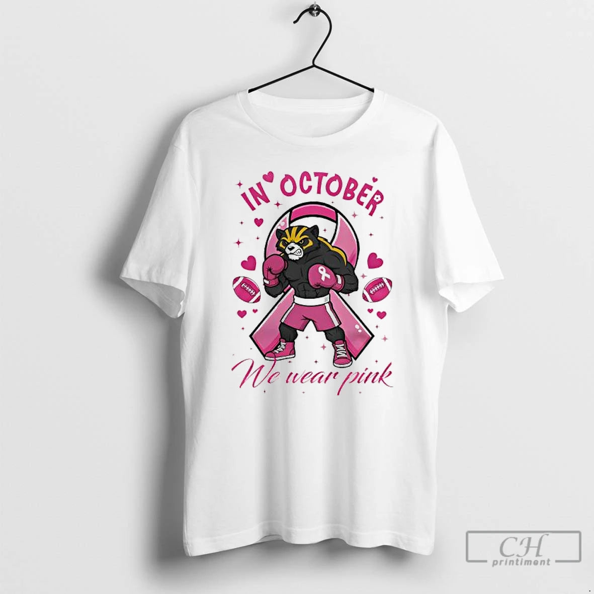 Premium Michigan Wolverines Tackle Cancer Win Together In October We Wear Pink T Shirts