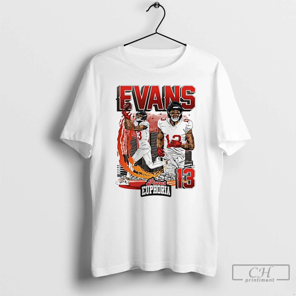 Premium Mike Evans 13 Tampa Bay Buccaneers Football Skyline T Shirts
