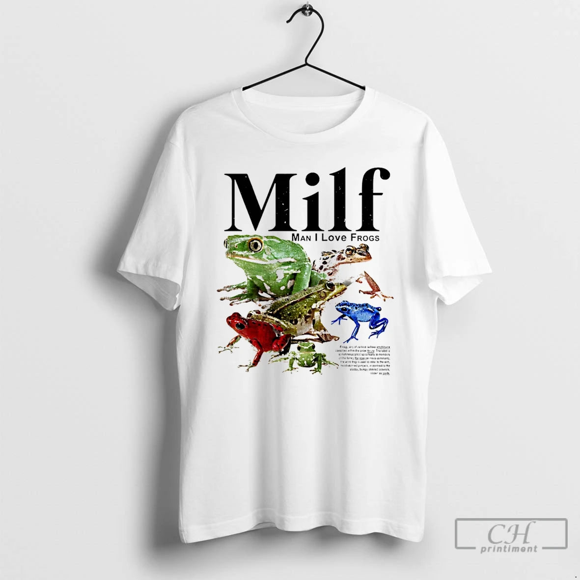 Premium Milf Man I Love Frogs Graphic T Shirts