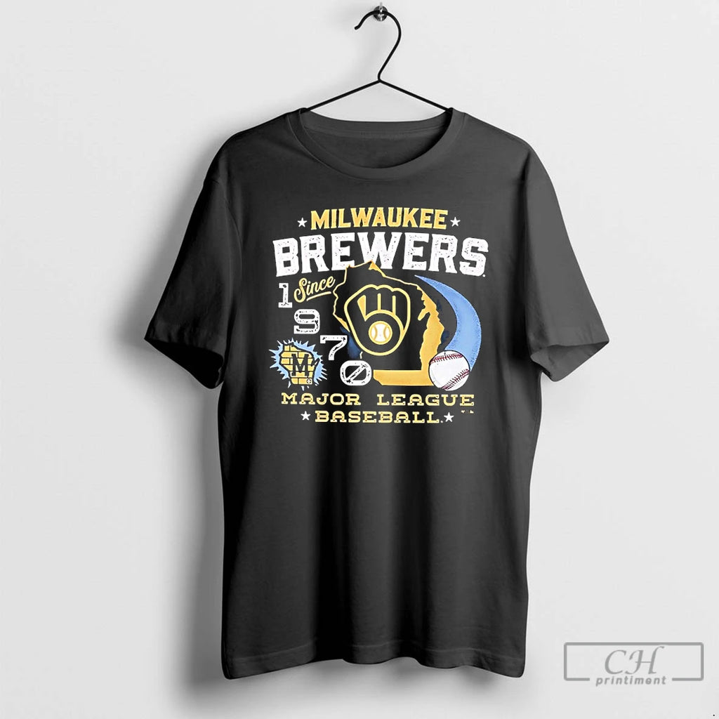 Premium Milwaukee Brewers Baseball 1970 National League Classic T Shirts