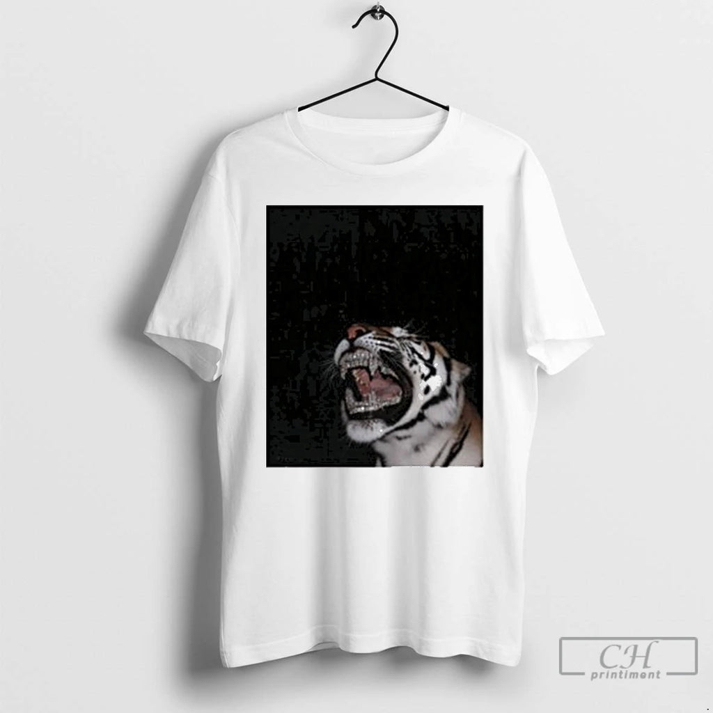 Premium Mini Archillect Tiger With Diamond Grillz T Shirts