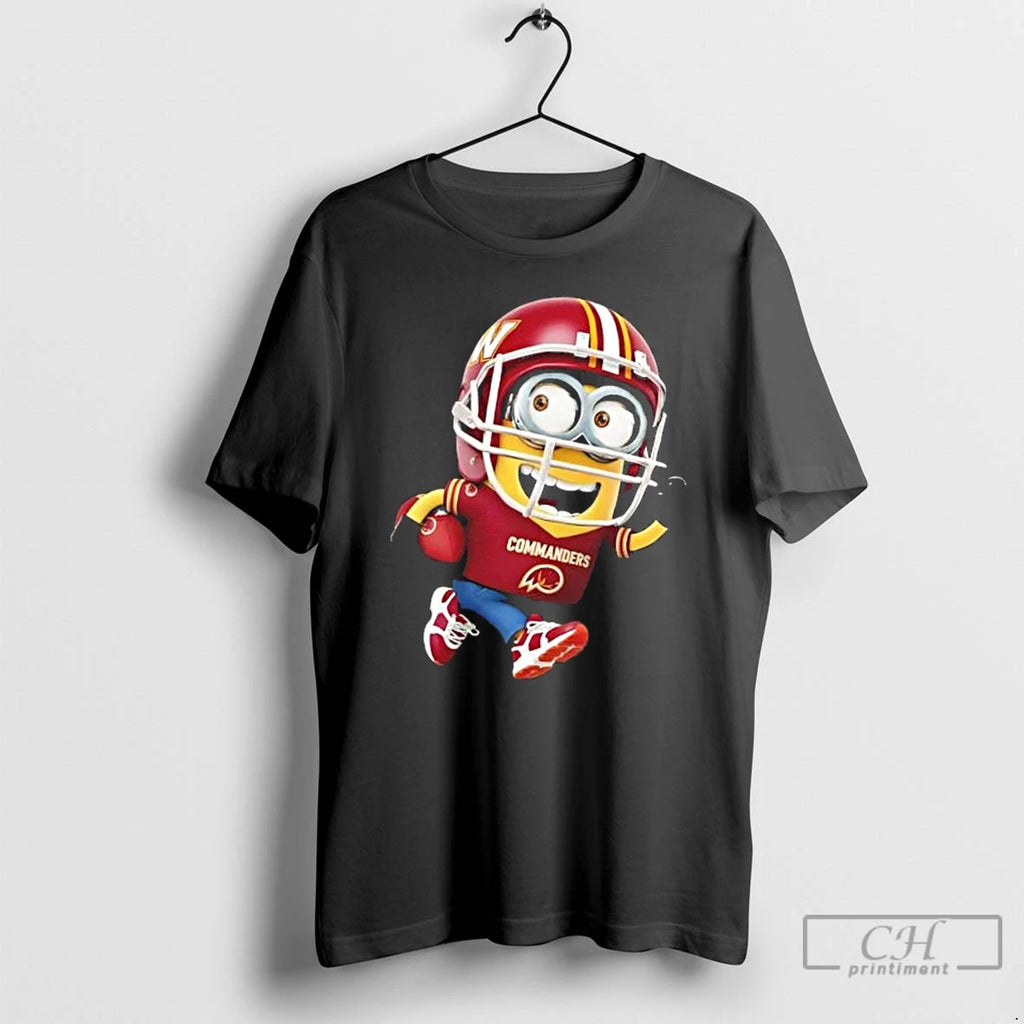 Premium Minions Is Holding A Ball And Smiling At Washington Redskins Fans T Shirts