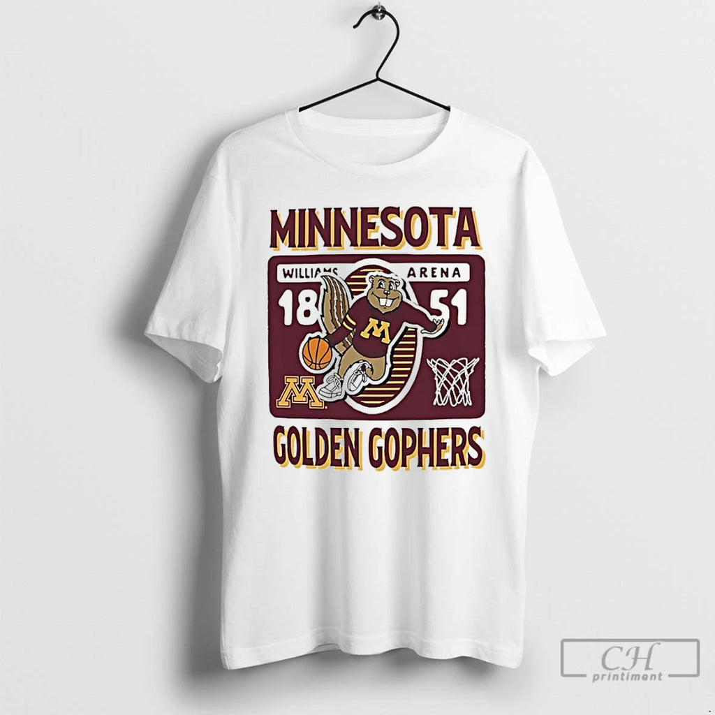 Premium Minnesota Golden Gophers Basketball 1851 Williams Arena Mascot T Shirts