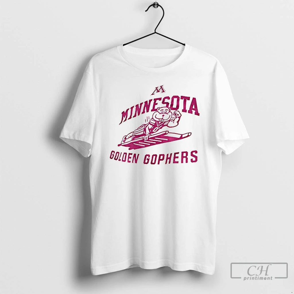Premium Minnesota Golden Gophers Ski U Crew Logo 1 Sided T Shirts