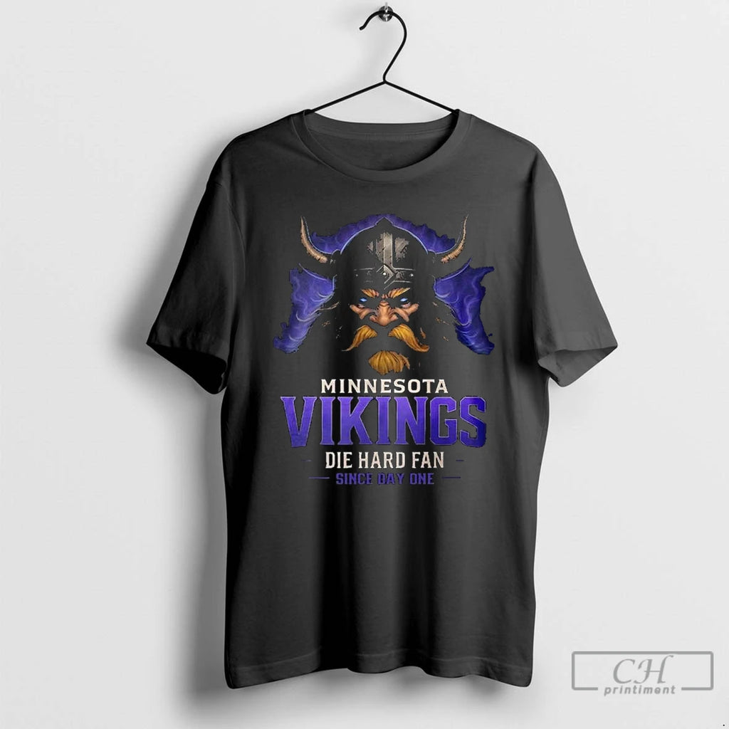 Premium Minnesota Vikings Die Hard Fan Since Day One Long Sleve T Shirts