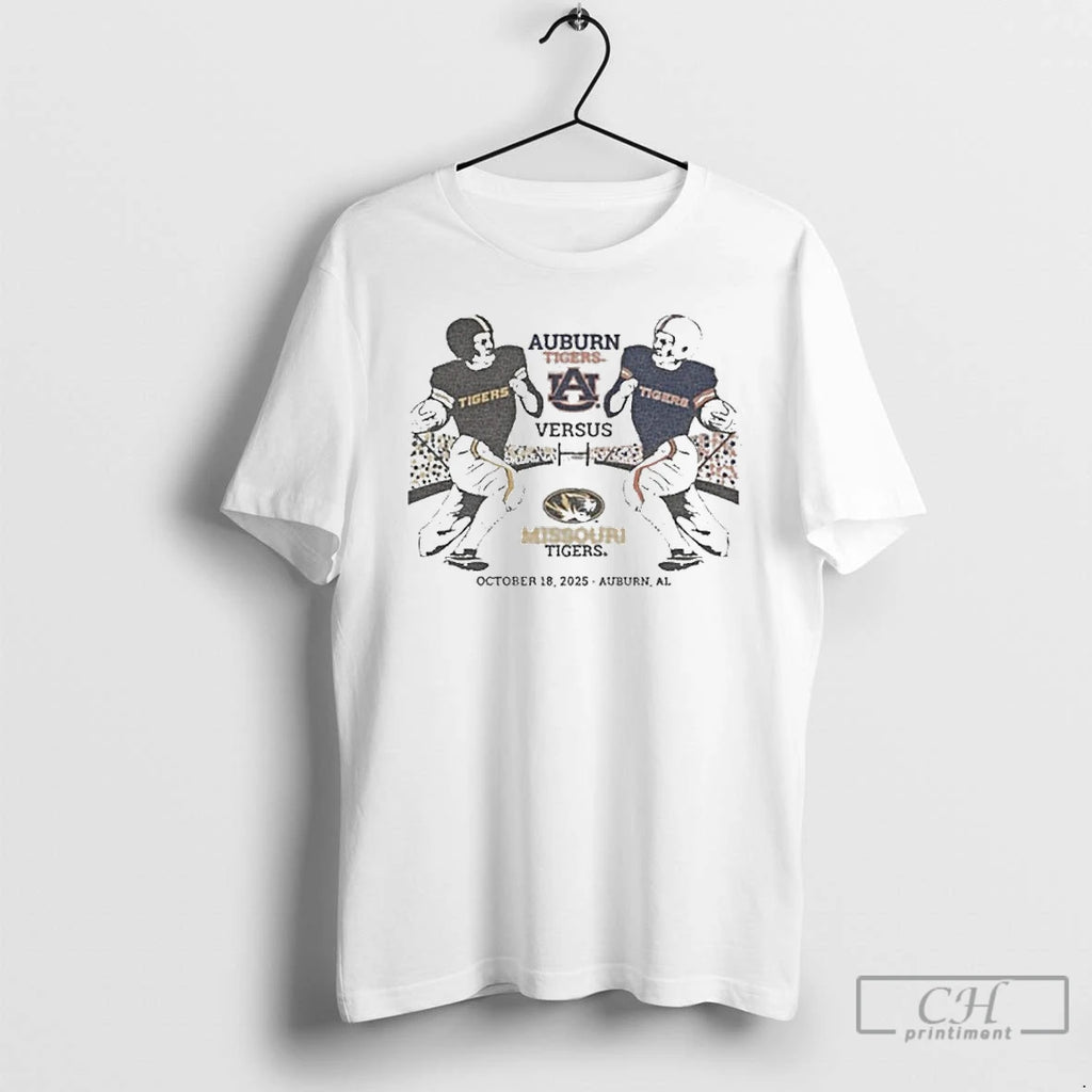 Premium Missouri Vs Auburn 2025 Gameday Matchup Helmet T Shirts