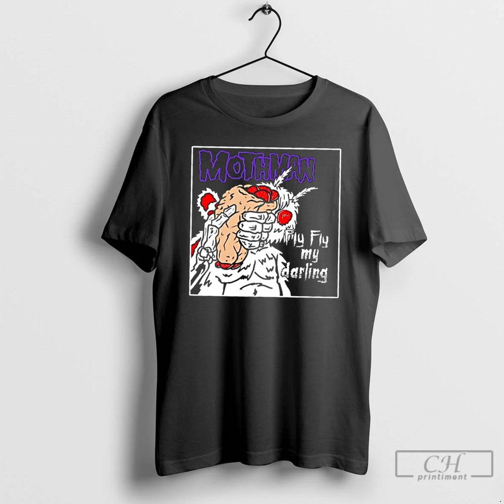 Premium Mothman Fly Fly My Darling T Shirts