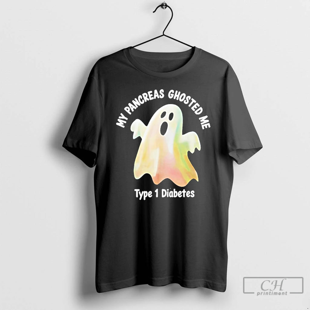Premium My Pancreas Ghosted Me Type 1 Diabetes Halloween T Shirts