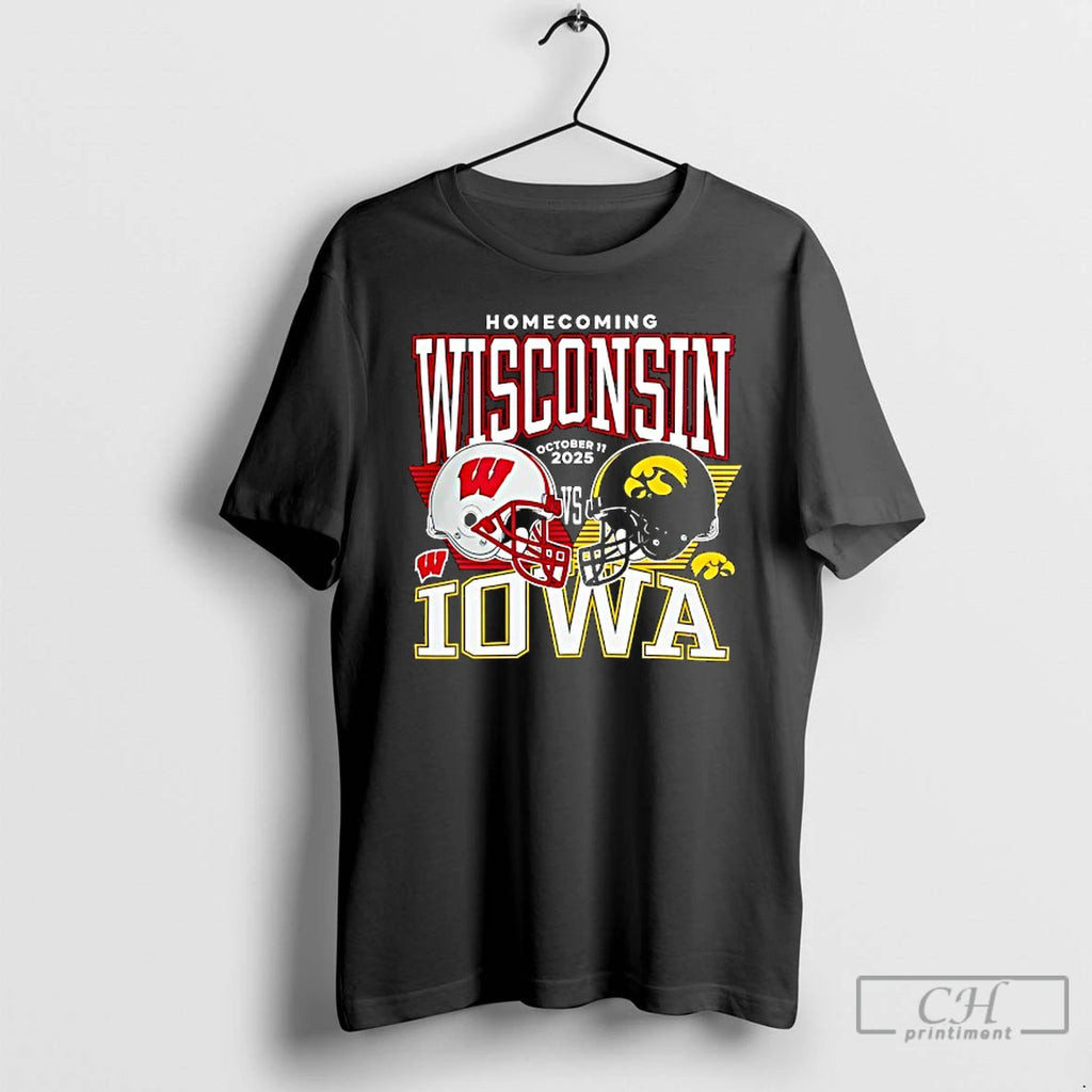 Premium Nebraska Cornhuskers Vs Iowa Hawkeyes Homecoming Wisconsin 2025 T Shirts