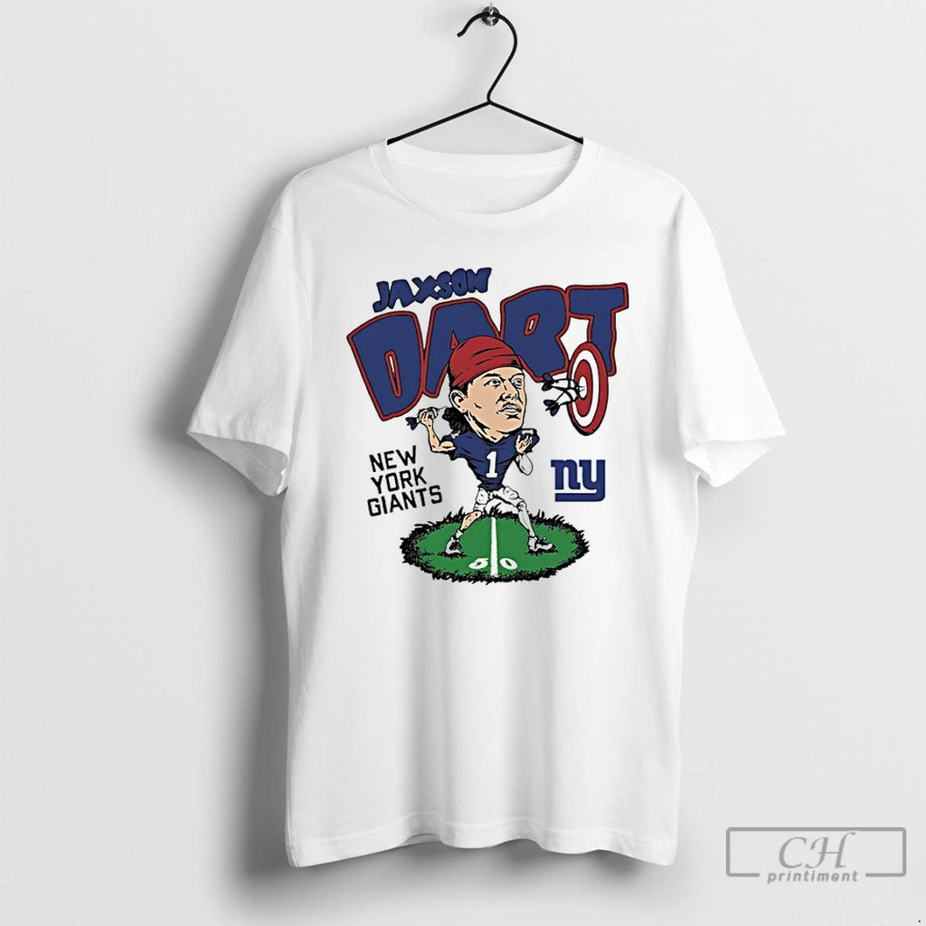 Premium New York Giants Jaxson Dart Player Caricature T Shirts