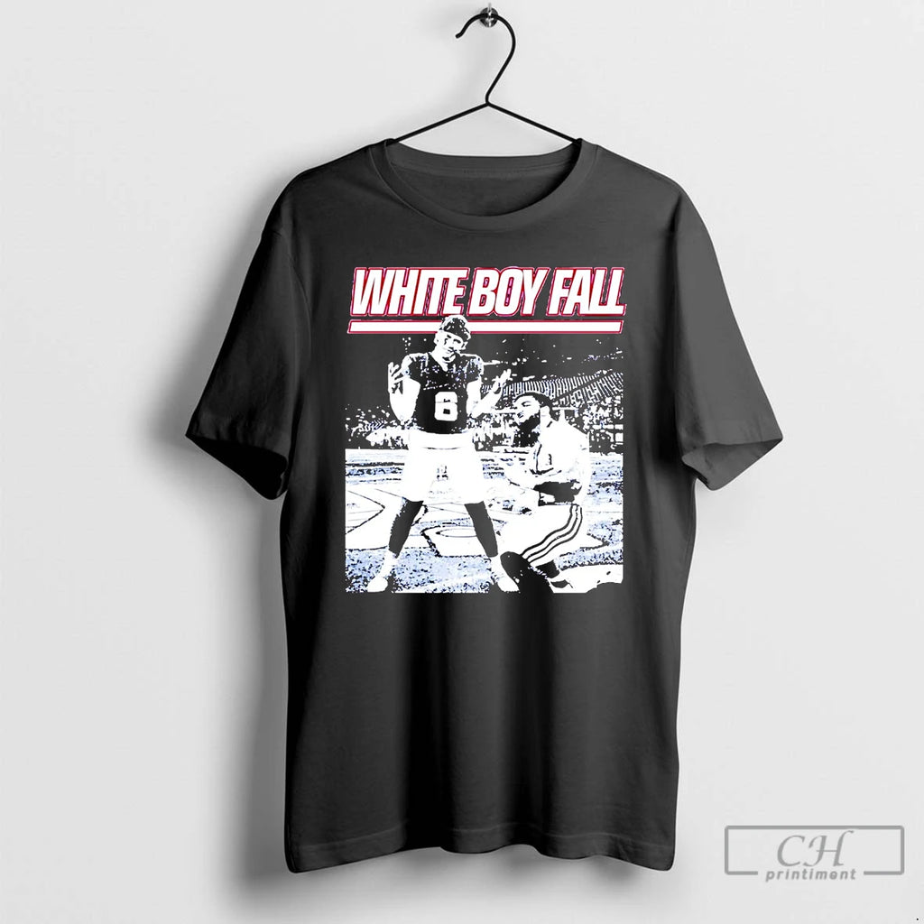Premium New York Giants White Boy Fall T Shirts
