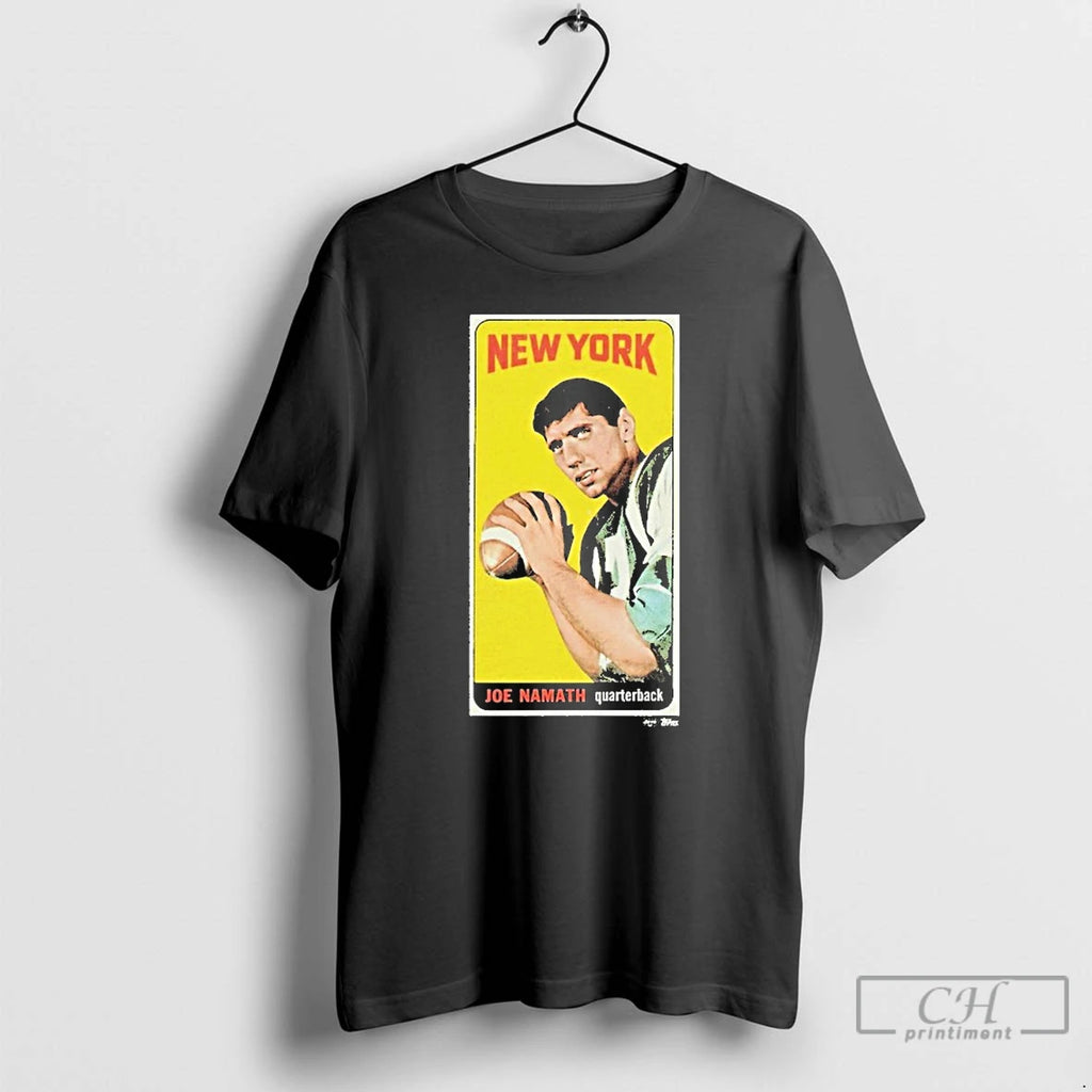 Premium New York Jets Joe Namath Quarterback Trading Card T Shirts