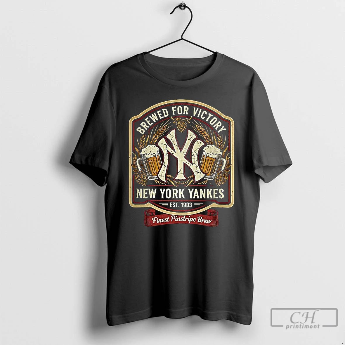 Premium New York Yankees Brewed For Victory T Shirts