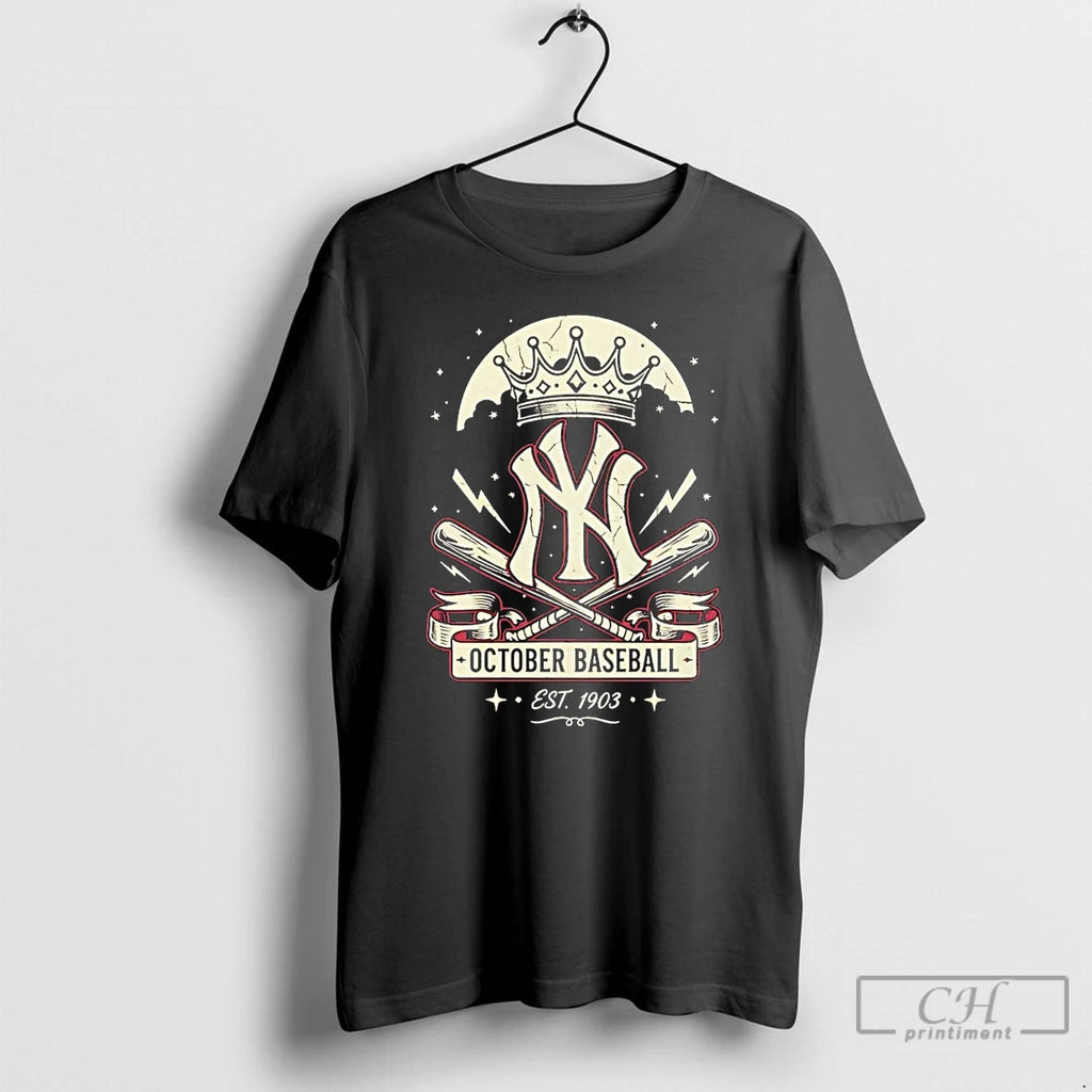 Premium New York Yankees Crown October Baseball Est 1903 T Shirts