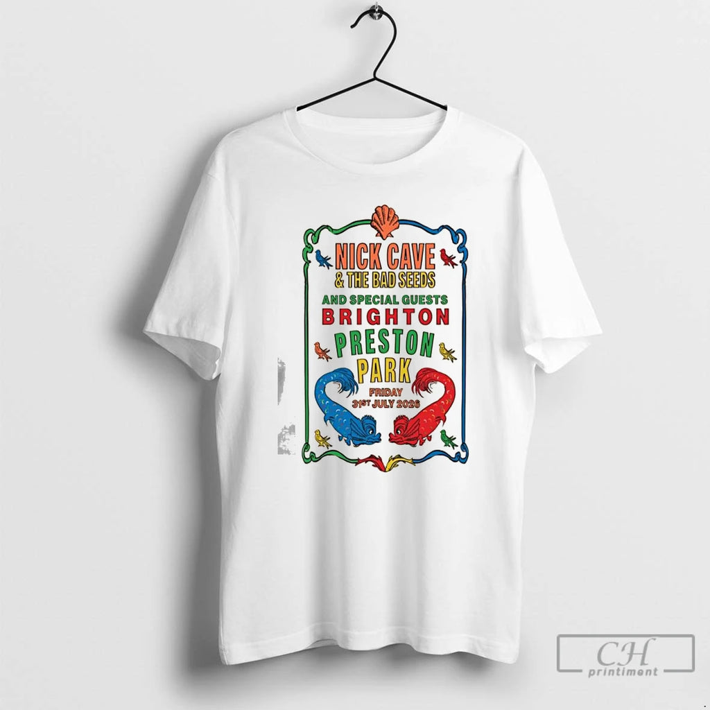 Premium Nick Cave The Bad Seeds Preston Park Brighton 31 July 2026 Concert T Shirts
