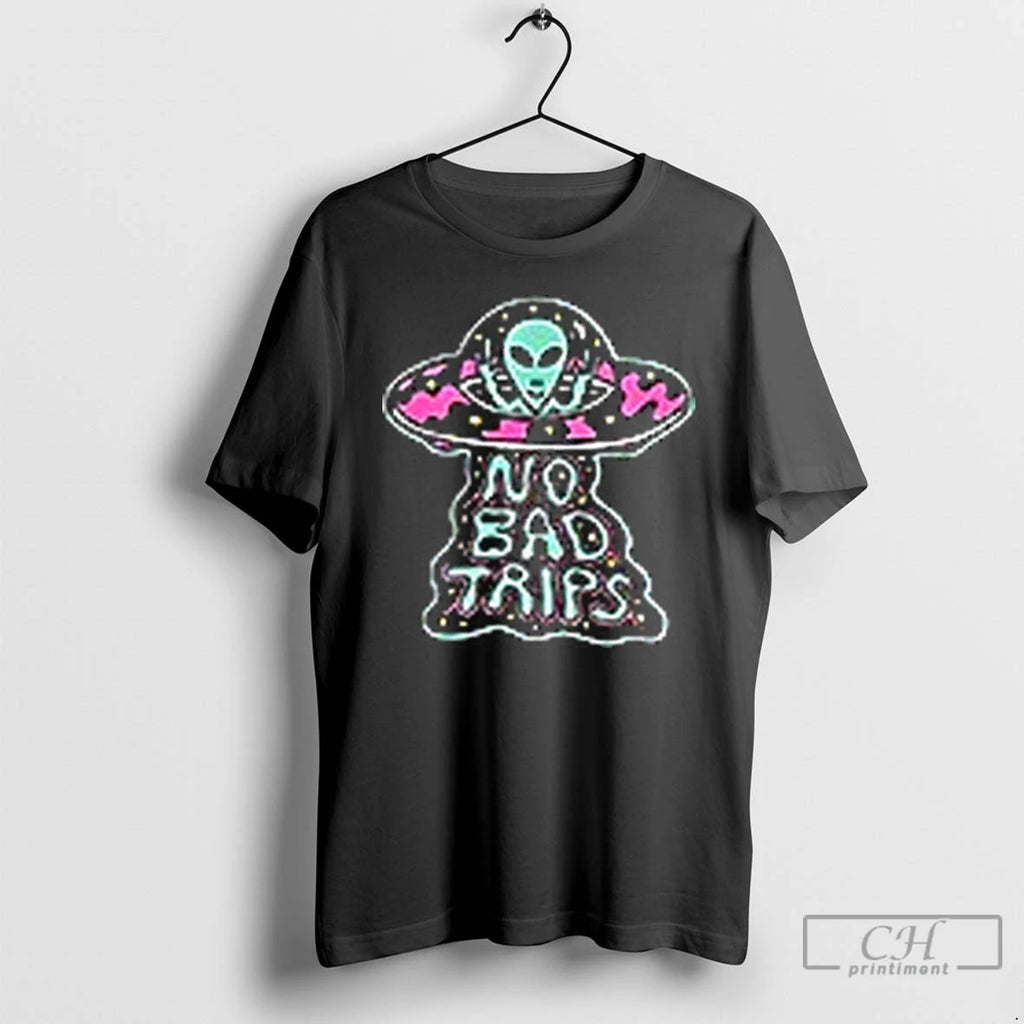 Premium No Bad Trips Alien 1 Sided T Shirts