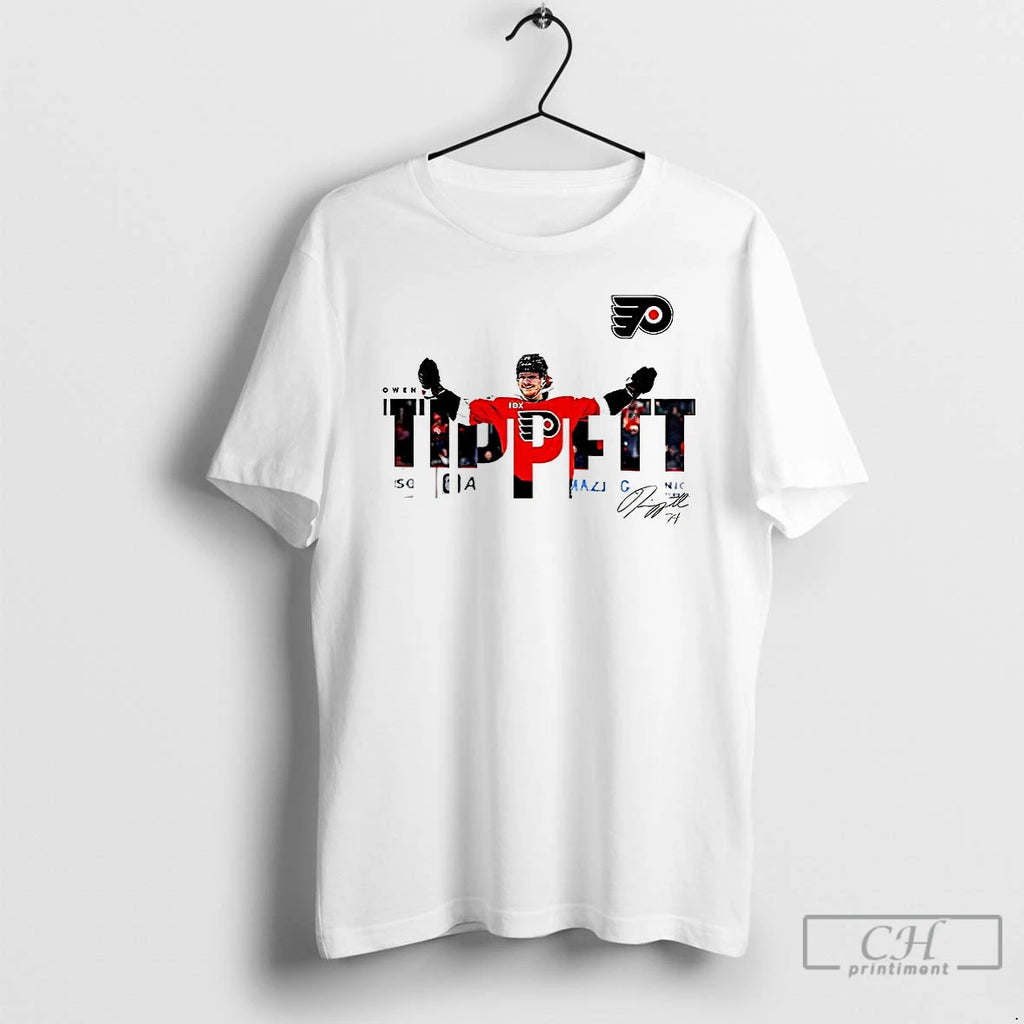 Premium Owen Tippett Philadelphia Flyers Nhl Logo Signature T Shirts