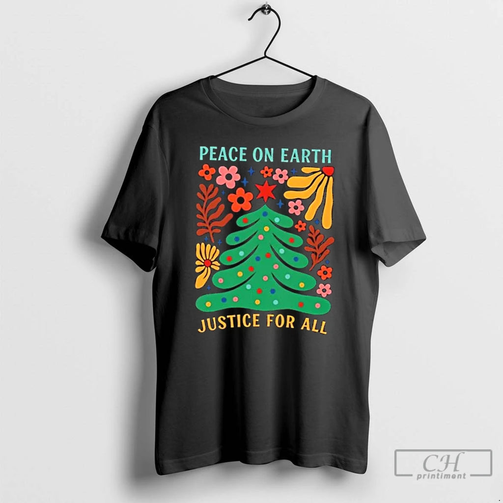 Premium Peace On Earth Justice For All Tree T Shirts