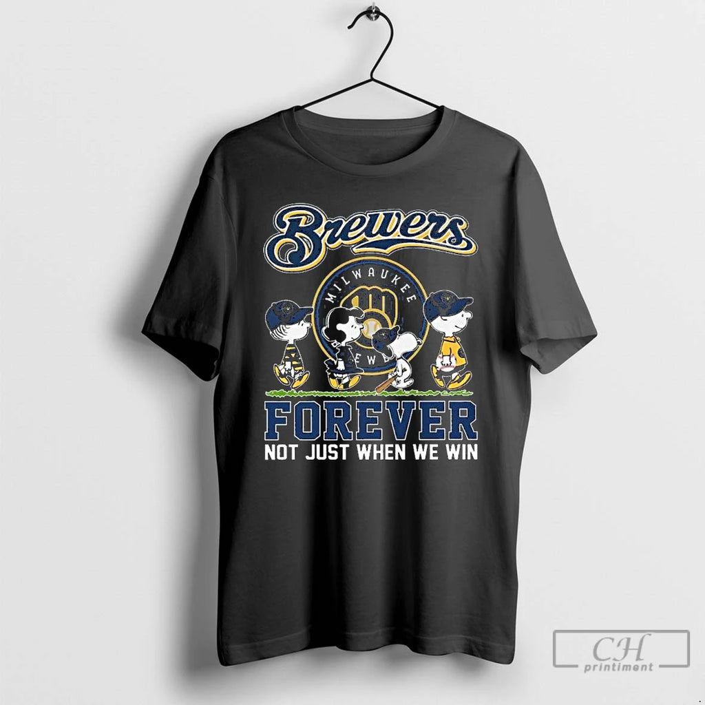 Premium Peanut X Milwaukee Brewers 2025 Postseason Forever Not Just When We Win Long Sleve