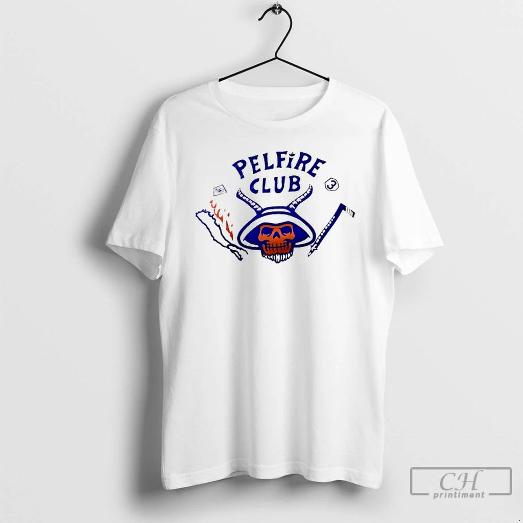 Premium Pelfire Club Skull Bridgeport Islanders Hockey T Shirts