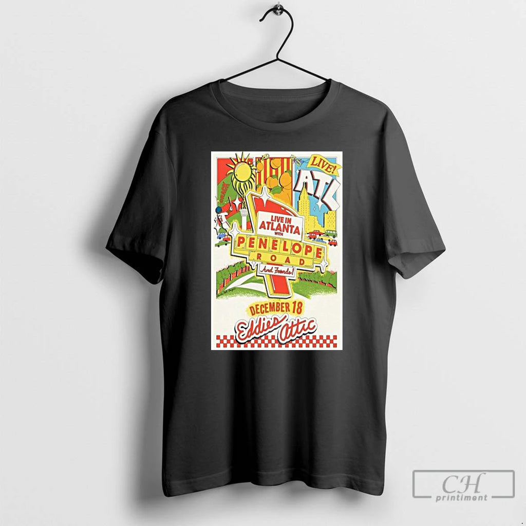 Premium Penelope Road Eddies Attic Concert December 18 2025 Long Sleve T Shirts