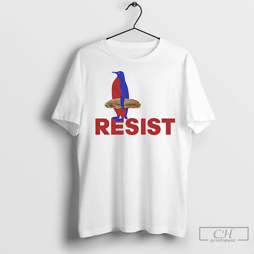 Premium Penguin Holding Sandwich Resist Political 2025