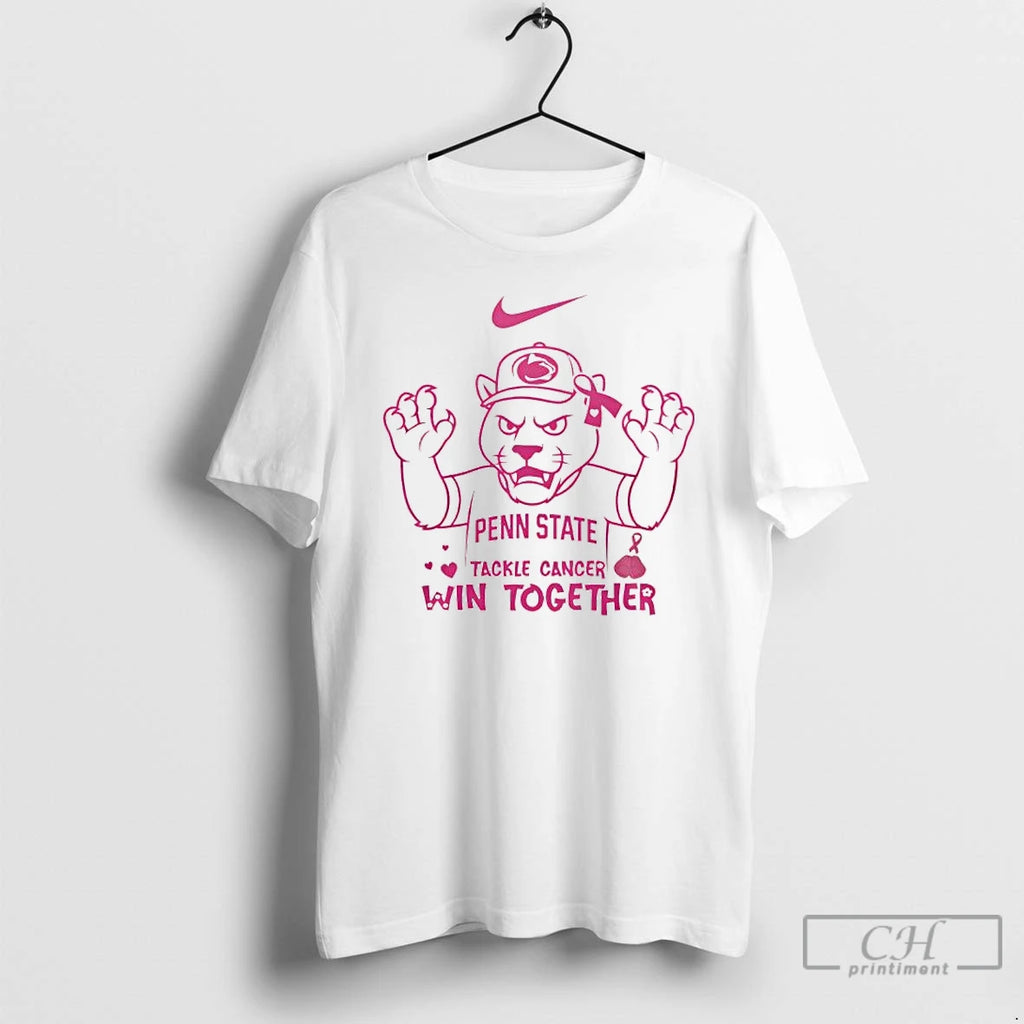 Premium Penn State Breast Cancer Awareness Month We Wear Pink In October Tackle Cancer Win