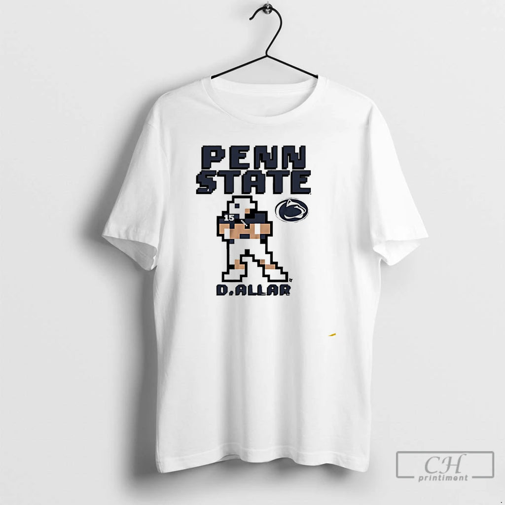 Premium Penn State Nittany Lions Football Drew Allar Pixel T Shirts