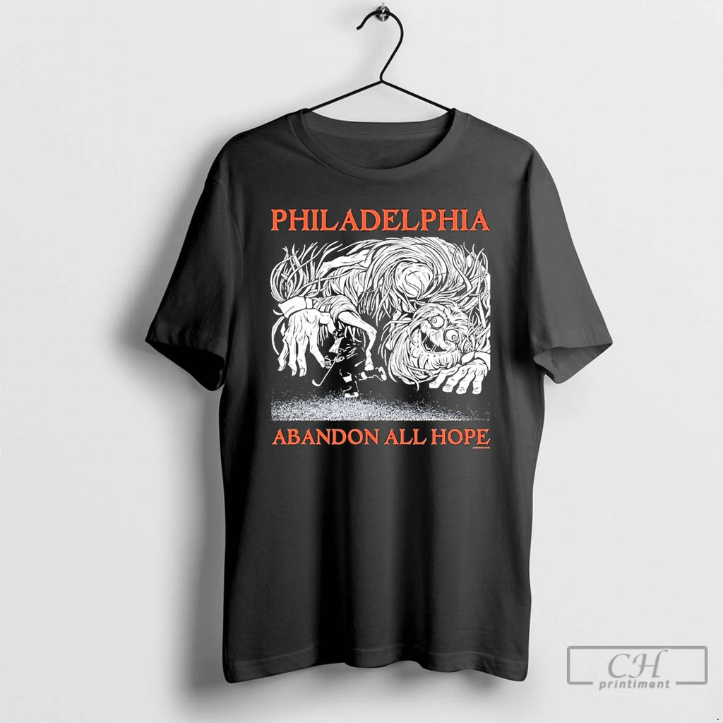Premium Philadelphia Abandon All Hope Meet Gritty Mascot T Shirts
