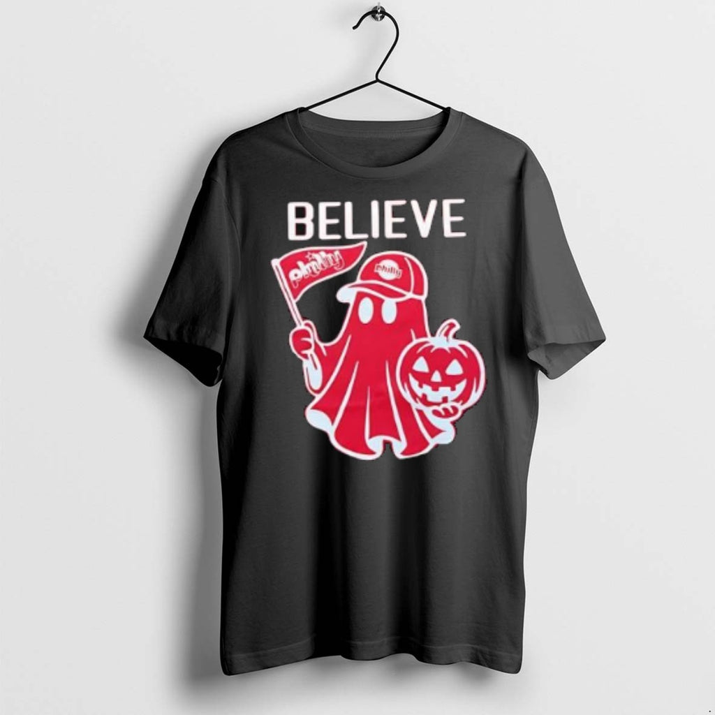 Premium Philadelphia Phillies Halloween Pumpkin Believe Philly Ghost T Shirts