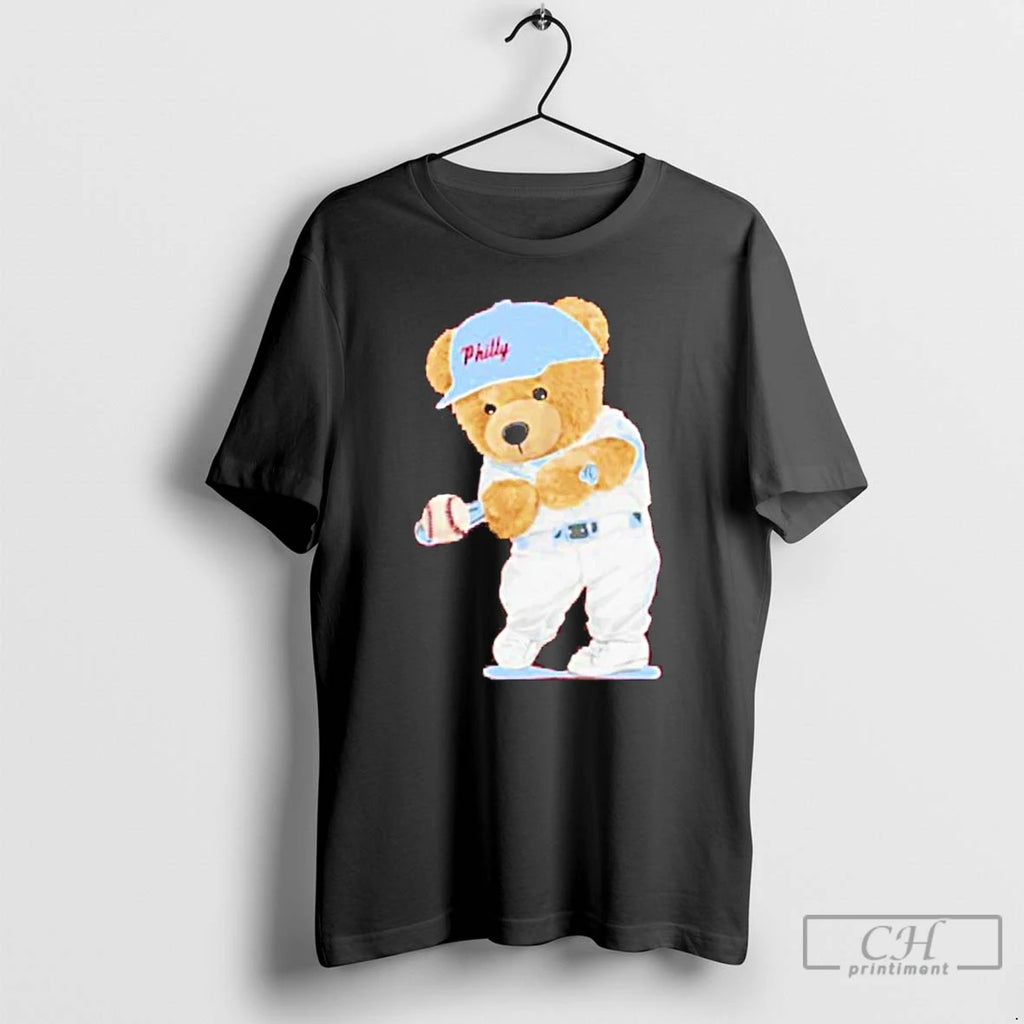Premium Philadelphia Phillies Slugger Bear Red October 2025 T Shirts