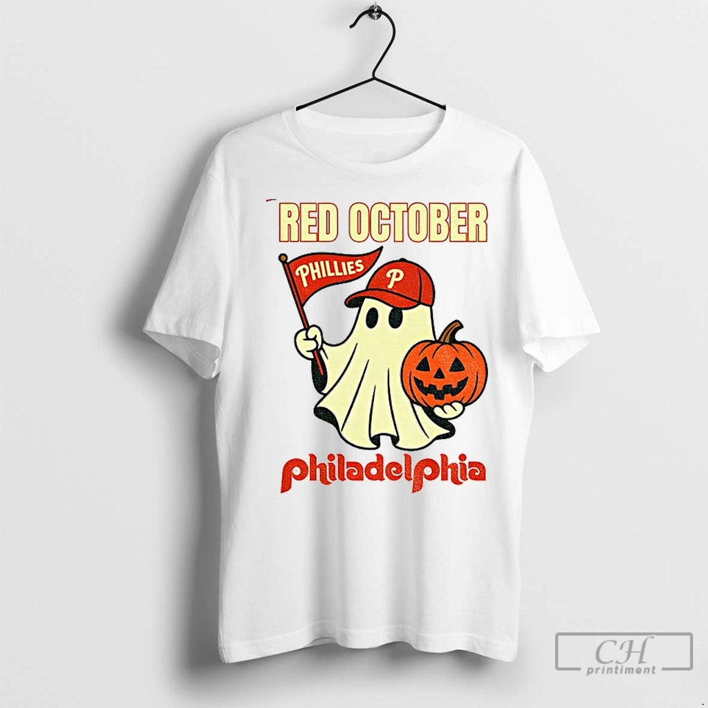 Premium Phillies Red October Halloween Ghost