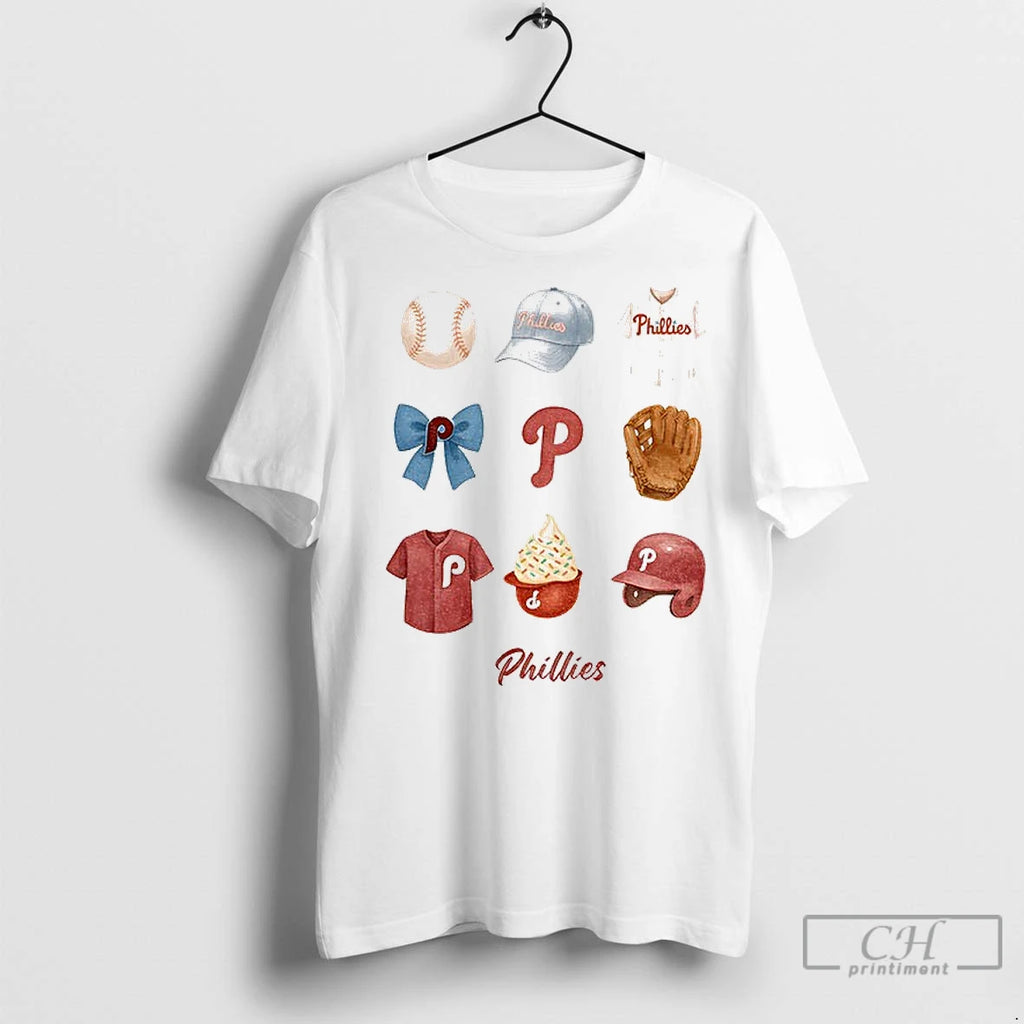 Premium Phillies Baseball Matching Mom And Daughter