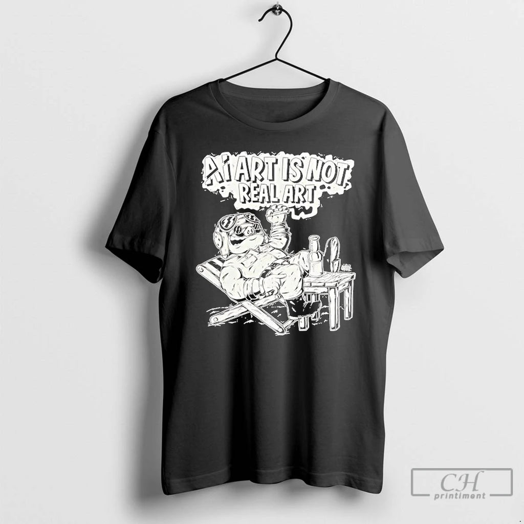 Premium Pig Ai Art Is Not Real Art T Shirts