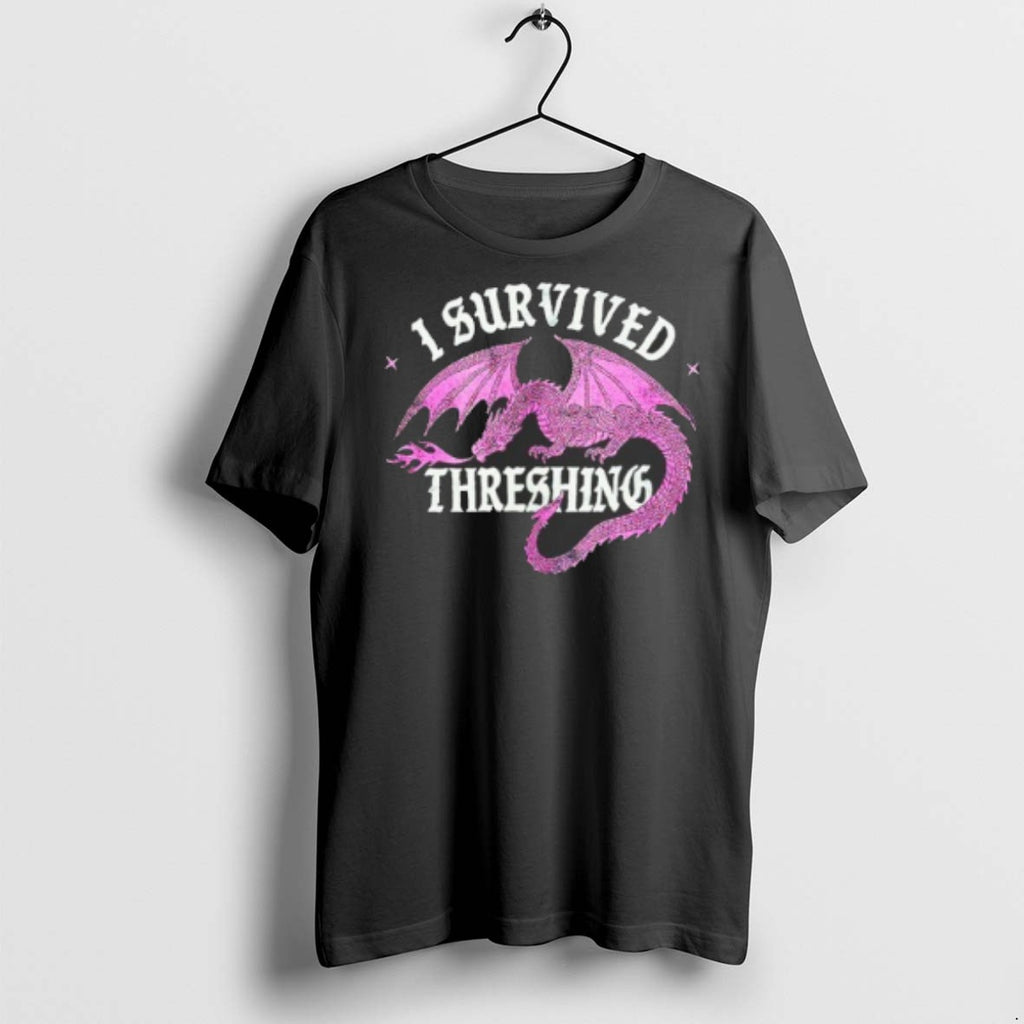 Premium Pink Dragon I Survived Threshing T Shirts