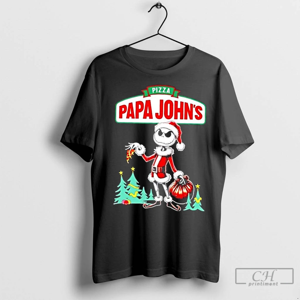Premium Pizza Papa Johns X Jack Skellington Santa Isnt Real Christmas