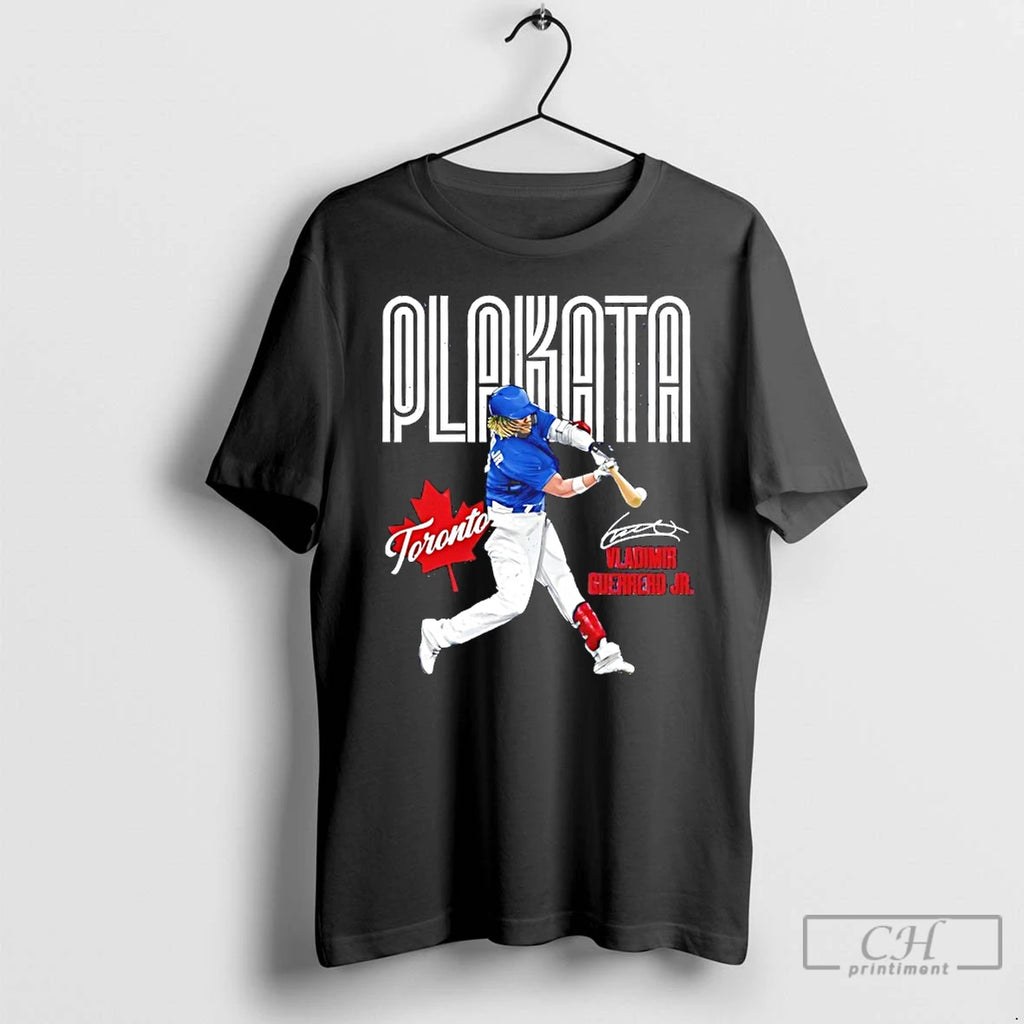 Premium Plakata Vladimir Guerrero Jr Toronto Baseball Swing Signature T Shirts