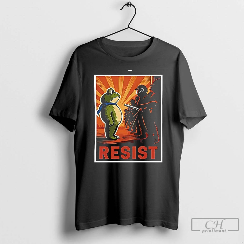 Premium Portland Frog Protest Resist T Shirts