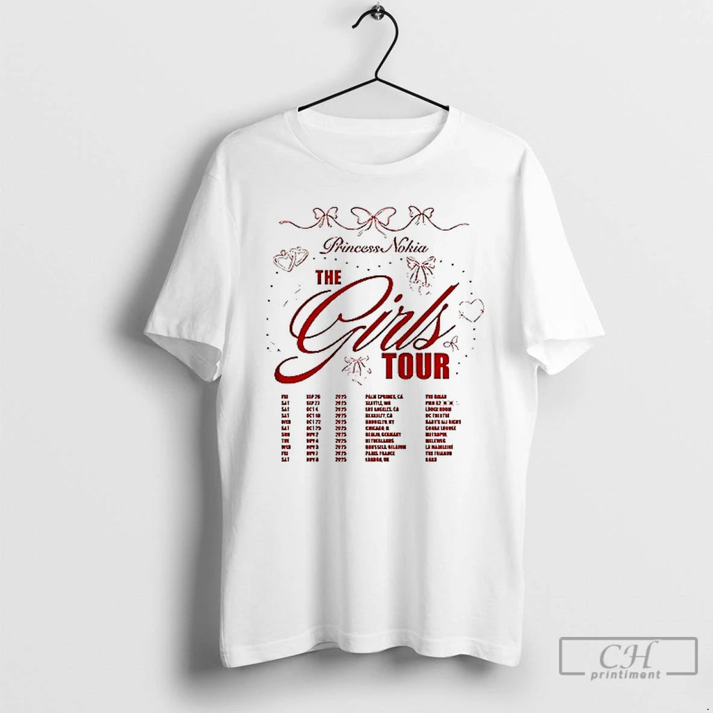 Premium Princess Nokia The Girls Tour 2025 Cities List T Shirts