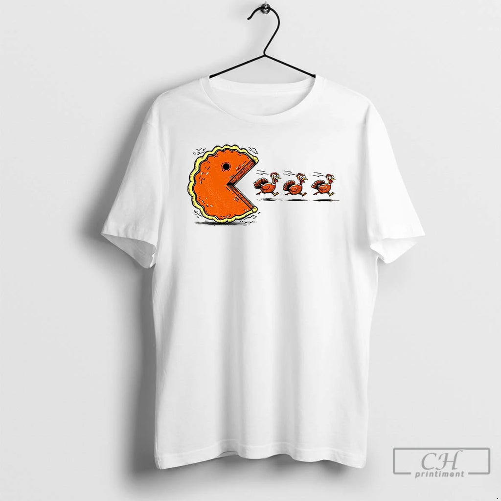 Premium Pumpkin Pie Chasing Thanksgiving Turkey Pumpkin Season Halloween T Shirts
