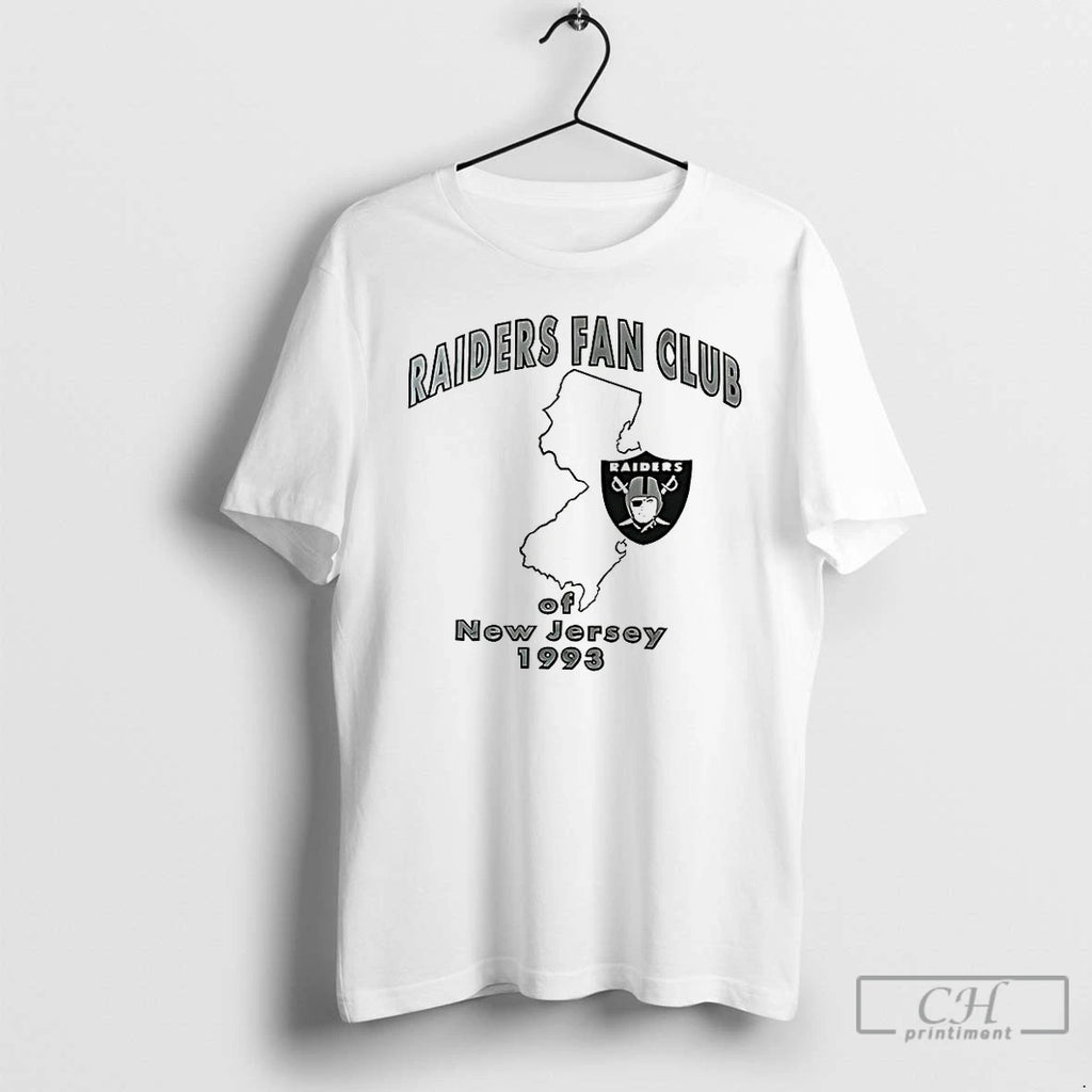 Premium Raiders Fan Club Of New Jersey 1993 Vintage Football Lovers T Shirts