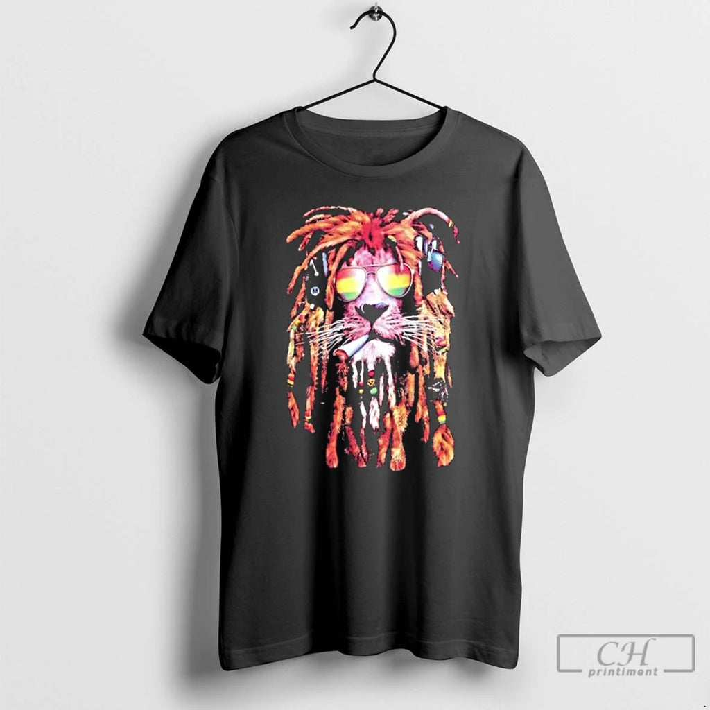 Premium Rasta Lion Reggae Vibes Cool Dreadlock T Shirts