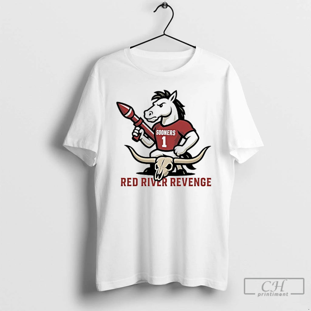 Premium Red River Revenge Sooners Mascot College Game Day T Shirts